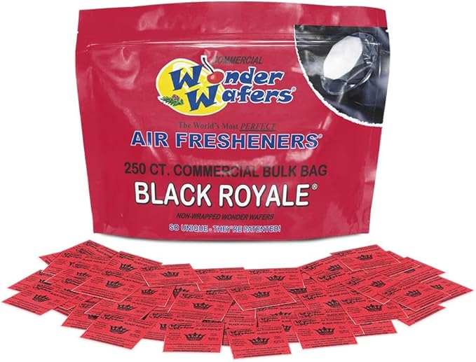 Wonder Wafers 250 Count Unwrapped Automobile Professional Use Air Fresheners Car and Truck Detail (Black Royale)