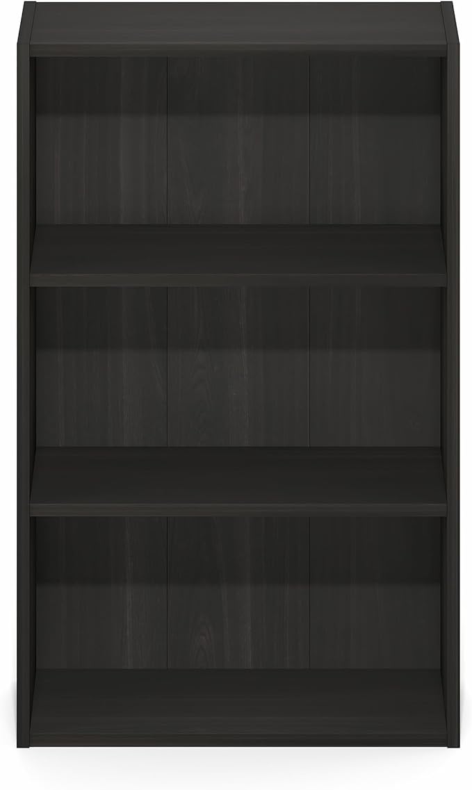 Furinno Basic Book Shelf, 3-Tier Bookshelf, Cube Storage Organizer Bookcase with Open Shelf, 7 x 17 x 26, for Living Room, Be