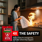 Protect Life Saving Emergency Fire Blankets 1 Pack - 40"x40", Fiberglass Fire Blanket for Home & Kitchen - Fire Suppression o