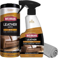 Weiman Leather Cleaner & Conditioner - Cleans, Restores & Protects Leather, UV Protection Prevent Cracking & Fading, For Car 