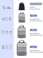 ECOHUB 6 Set Compression Packing Cubes, Lightweight Cruise Ship Vacation Travel Essentials, Durable Travel Accessories for Su