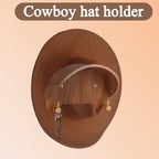 2 Pack Cowboy Hat Rack, Wooden Satin Finish Hat Holder on Wall,Non-Damage Brim Design, Hat Hooks Can Keeps Original Shape of 