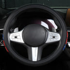 Microfiber Leather Steering Wheel Covers Compatible with Toyota 4Runner Tacoma Tundra Highlander Non-Slip, Breathable 15-16.5 inch - American Flag