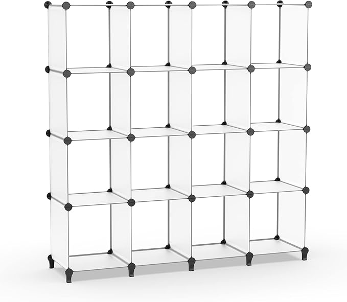 HOMIDEC Closet Organizers and Storage, 16 Cube Storage Organizer, Closet Organizer Bookshelf Cubes Shelves for Clothes, Bedro