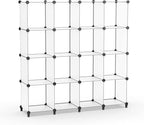 HOMIDEC Closet Organizers and Storage, 16 Cube Storage Organizer, Closet Organizer Bookshelf Cubes Shelves for Clothes, Bedro