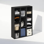 Furinno Reed Closet Organizers and Storage, 11-Cube Closet Organizer, Open Shelf Closet Storage, for Wardrobe, Bedroom, Livin