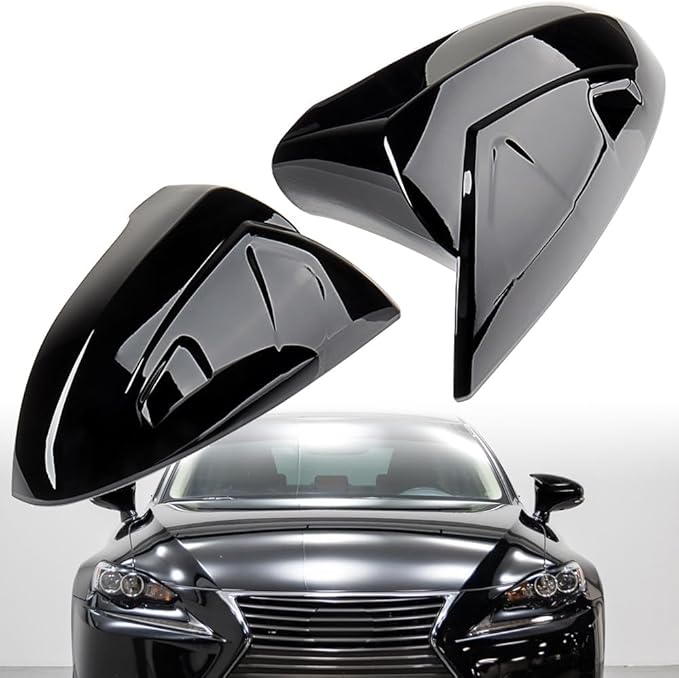 2X Side Mirror Cover Cap Rearview Compatible with 2013-2020 Lexus IS GS F Sport 09-22 CT F Sport 13-16 LS ES