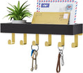 Key Holder Wall Mount Adhesive Magnetic - Hanging Key Hooks with Tray for Wallet House Accessories - Keys Hanger Rack with Sh