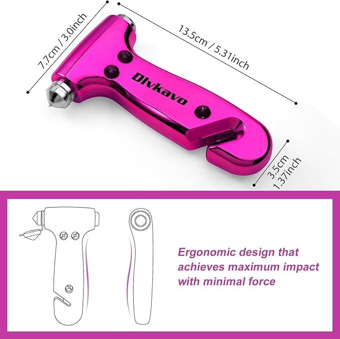 Window Breaker, Emergency Escape Hammer, 3-in-1 Window Breaker & Seat Belt Cutter, Window Glass Breaker, Car Safety Tool for 