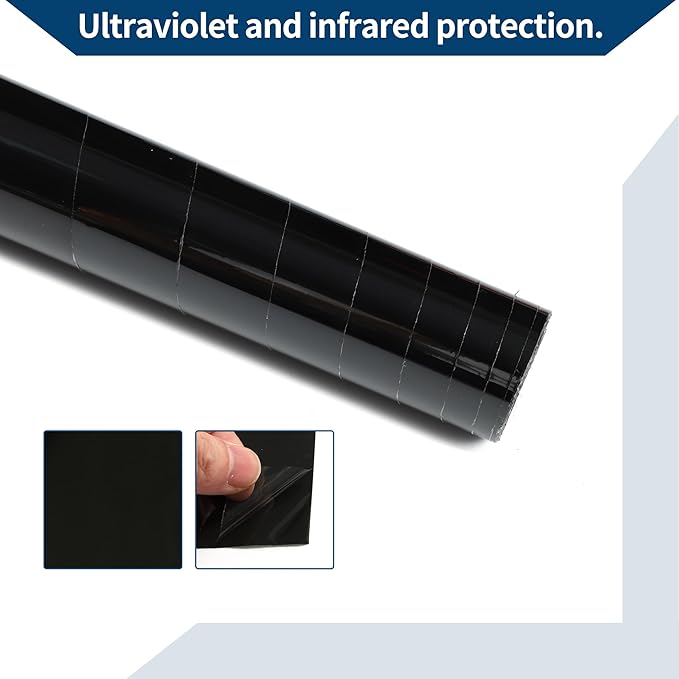 Car Window Tint Film Window Privacy Film Car Carbon 2PLY PET 9.84 ft x 29.92 Inch 1 Pc Green VLT 14% IRR 63% UVR 94%