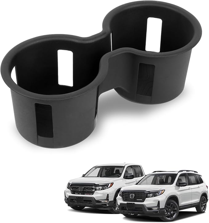 Cup Holder Insert Compatible with 2023-2025 Honda Pilot, 2024-2025 Ridgeline&Passport, Center Console Cup Holder Oversized Ar