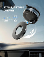 Lamicall Car Phone Holder - [70 LBS Strongest Suction] for Magsafe Car Mount, 360° Adjustable Suction Cup Phone Mount Dashboard Windshield Vacuum Magnetic Phone Holder for Car fit iPhone 17/16Pro Max