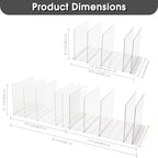 Purse Organizer for Closet, Clear Acrylic Clutch Bag Organizer, Adjustable Shelf Divider for Closet Organizers and Storage, D