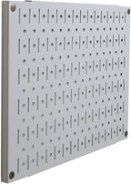 Wall Control Pegboard Wall Organizer Tiles Modular Grey Metal Pegboard Tiling Set - (4) 12-in Tall x 16-in Wide Gray Peg Boar