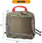KRYDEX Clear Top Insert Bag with Hook Panel Tactical Packing Cube Travel Organizer Bag (Large-MC)