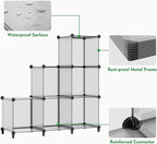 HOMIDEC Closet Organizers and Storage, 16 Cube Storage Organizer, Portable Closet Organizer Cubes Shelves for Clothes, Bedroo