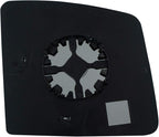 TRQ Passenger Side Upper Mirror Glass with Backing Plate For Factory Equipped & Aftermarket Mirrors Compatible with 2012-18 N
