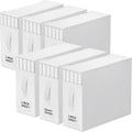 StorageTastic 6 Pack Bed Sheet Closet Organizers and Storage,Sturdy Foldable Storage Containers with Window and Label,Storage