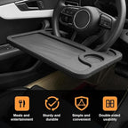 TSY TOOL 2 Pack Steering Wheel Tray, Car Desk, Two Sided Laptop Drink Food Work Table Holder for Constant Travelers, Fits Most Vehicles Steering Wheels