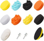 Buffing Pads for Drill 22PCS Foam Drill Buffing Kit Car Drill Polishing Kit for Car Sanding, Buffing, Waxing(18 Pads+2 Drill 