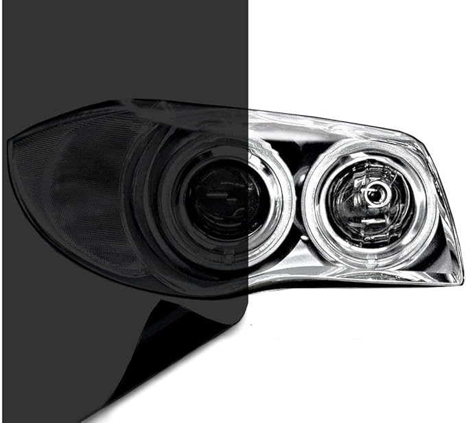 VViViD Dark Black Headlight Taillight Tint Air-Release Vinyl Wrap Film Roll (60" x 18")