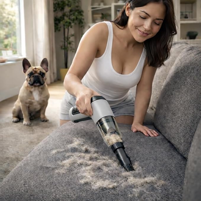 GajetNest Handheld Mini Portable Compact Car Vacuum Cleaner & Blower 3-in-1 with HEPA Filter, Lightweight Design, 25-Minute R