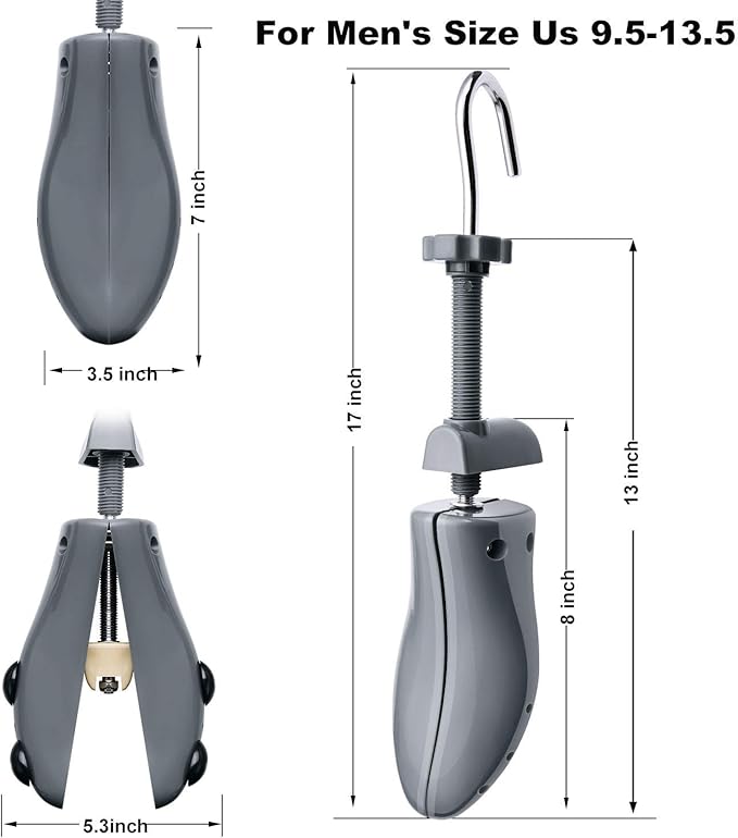 eachway Shoe Stretcher, Shoe Trees Adjustable Length & Width for Men (for Men's Size Us 10-13.5)