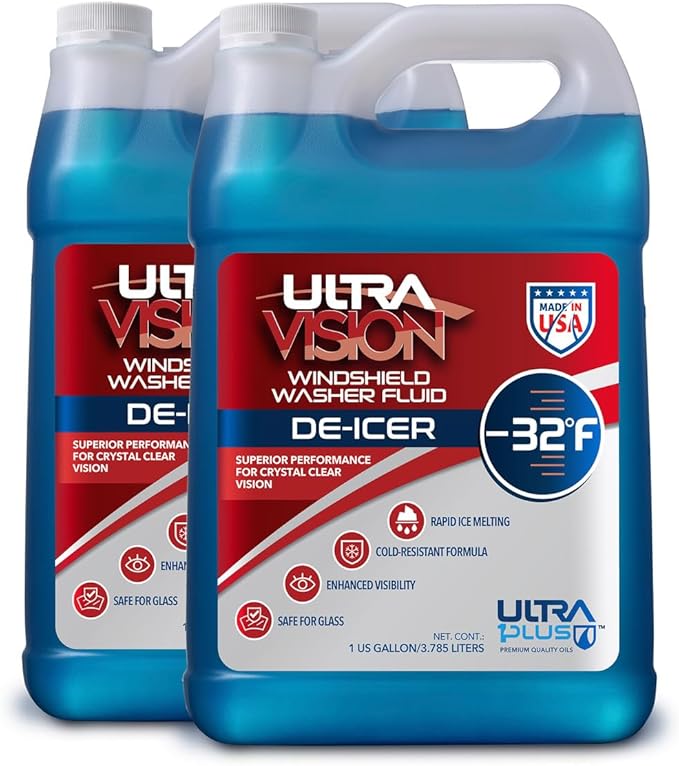 UltraVision Windshield Washer Fluid De-Icer -32F (2 US Gallon (8 QT))