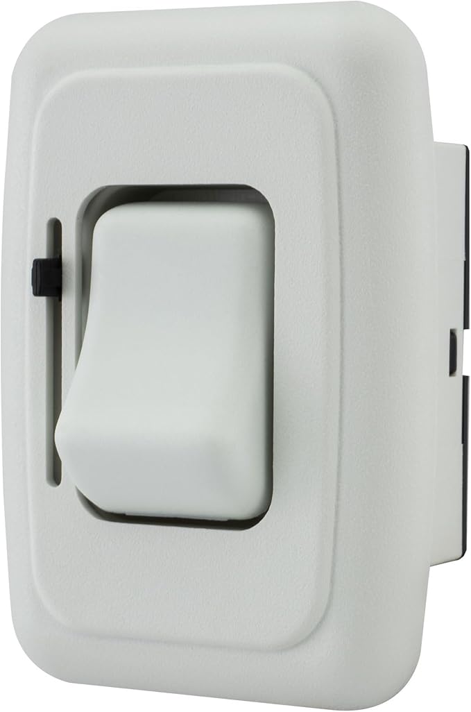 12 Volt DC Dimmer Switch for LED, Halogen, Incandescent - RV, Auto, Truck, Marine, and Strip Lighting (Slider, White)