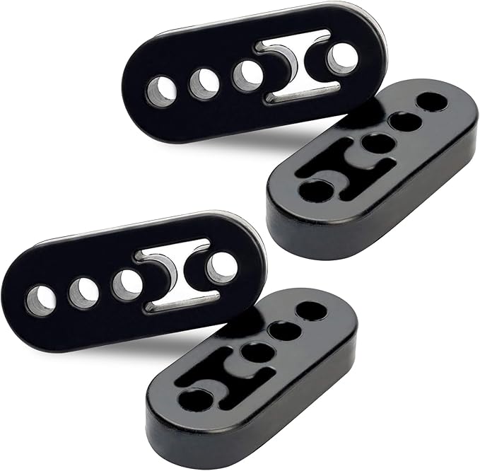 Exhaust Rubber Hanger, rubber muffler hangers. Rubber Insulator Bushing Mount, rubber exhaust mounts with 4 Holes 0.47 Inch, 