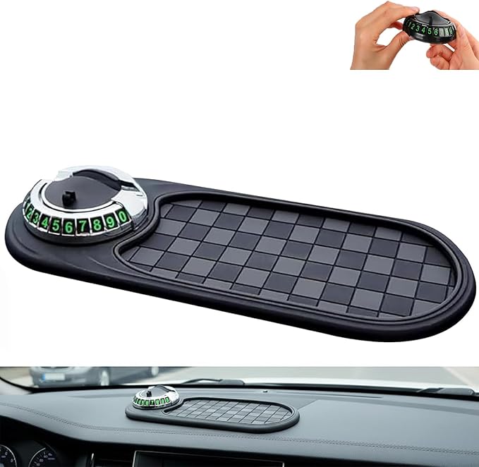 3-in-1 Anti-Slip Mat Solves Every Driver's Biggest Frustration, Multi-Functional Support Anti-Slip Pad, Mobile Phone Bracket 