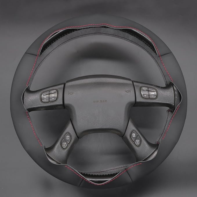 MEWANT Steering Wheel Cover for Chevy Silverado 1500/2500 / 3500 2003-2006 / Silverado 1500 2500HD 3500 Classic/Trailblazer Hand-Stitched Microfiber Leather Steering Wheel Wrap
