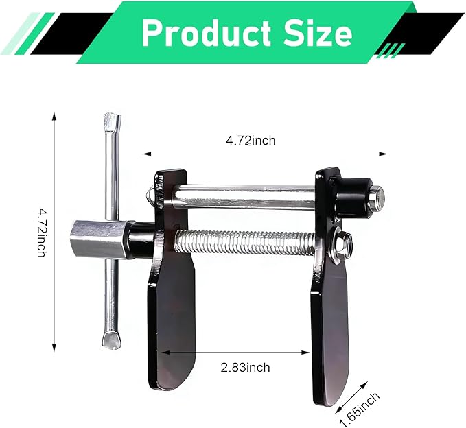 Car Brake Caliper Compression Tool, Heavy-duty Disc Brake Pad Disassembly Spreader, Piston Inner Pad Compressing Device, Port