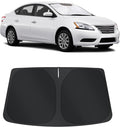 TINGLU Sun Shade for Nissan Sentra 2014-2019 Accessories Windshield Sun Shade Window Shade UV Rays Protection Sun Visor Cover with Steering Wheel Sunshade Storage Bag