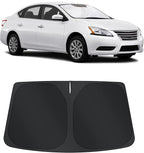 TINGLU Sun Shade for Nissan Sentra 2014-2019 Accessories Windshield Sun Shade Window Shade UV Rays Protection Sun Visor Cover with Steering Wheel Sunshade Storage Bag