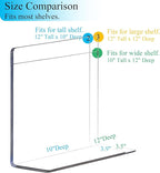 Shelf Dividers for Closet Organization: 10" Tall x 12" Deep Acrylic Closet Shelf Dividers for Clothes Sweater Purse - Clear O