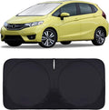 Windshield Sun Shade for Honda Fit 2007-2020 2021 2022 2023 2024 Sun Visor Protector Foldable Window Sunshade for Honda Fit Hybrid Sport Windshield Cover Car Sun Shields Block UV Rays