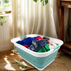 SAMMART 42L (11 gallon) Collapsible Plastic Laundry Basket - Foldable Pop Up Storage Container/Organizer - Space Saving Hampe