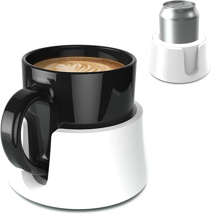 HIT PRODUCTS TableCoaster - Original Anti-Spill Table and Desk Cup Holder, Glacier White - RV and Boat Drink Holder, A Tip-Pr