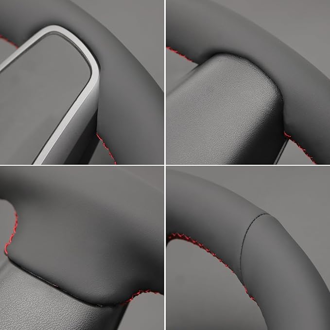 MEWANT Tesla Hand Stitched Steering Wheel Cover for Model 3/Y Accessories