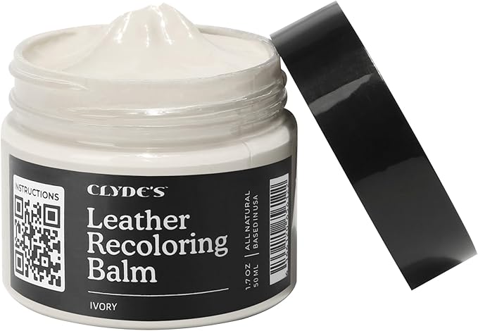 Clyde's™ Recoloring Balm | Non-Toxic Material Dye & Restorer for Furniture, Car Seats, & More | 23 Colors (Ivory, 50ML)