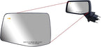 Replacement Driver Left Side Mirror Glass Heated with BLIS(BLind Spot Light) and Back Plate for Chevrolet Silverado GMC Sierra from 2019 to 2023
