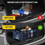 Seal Skin Covers Trunk Organizer for SUV, Car & Truck - Premium Heavy Duty & Collapsible with 3 Adjustable Size - Lightweight &