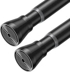 AIZESI 2 Pack Tension Curtain Rod for Windows 45 to 77 Inch, Adjustable Expandable Spring Curtain Rods No Drilling, Non Slip 