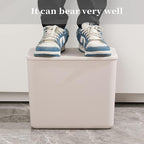 Yishyfier Plastic Storage Baskets With Lid Organizing Container Lidded Knit Storage Organizer Bins for Shelves Drawers Deskto