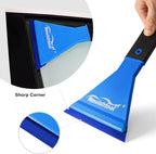NEWISHTOOL Window Tint Squeegee Rubber with Handle, 3 PCS Different Durometer Blades Long Handle Rubber Squeegee, Water Wiper Swiper for Windshield Cleaning Window Film Application PPF Installation