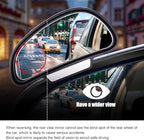 Biqing Blind Spot Mirrors for Cars LEFT,Universal Adjustable HD Glass Wide Angle Side Rearview Mirror for Safety Auxiliary Parking