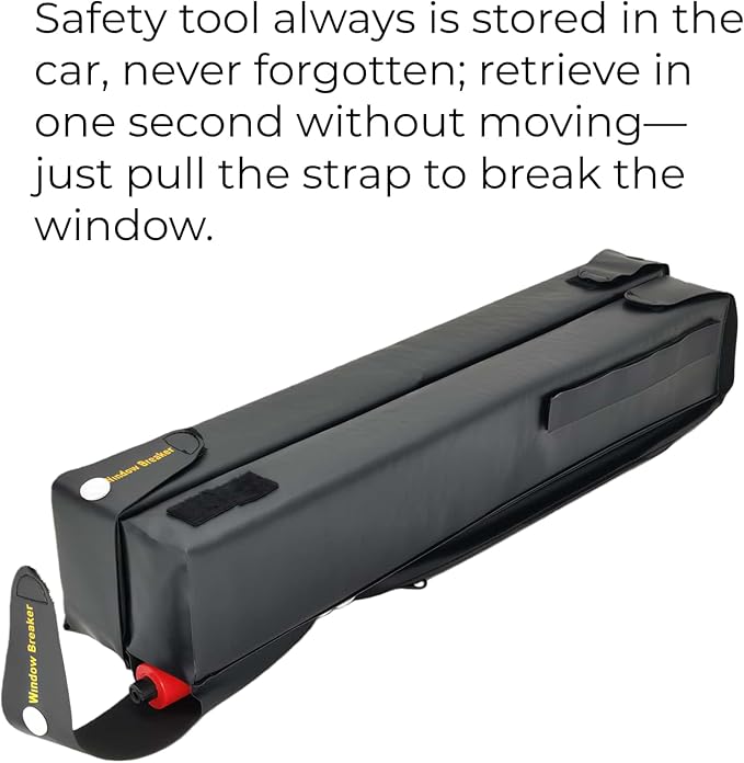 2026 New Car Seat Gap Filler with One-Pull Window Breaker & Seatbelt Cutter in Fixed Position, No More Searching in Emergencies, – Between Seats Blocker & Catcher to Prevent Drop, Universal Fit