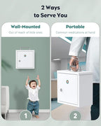Uniclife Wall Mount Medicine Cabinet with Key Lock & Handle Locking First Aid Cabinet Lockable Medical Cabinet Lightweight Me