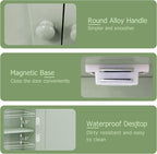 TaoHFE Green Bathroom Cabinet,Bathroom Wall Cabinet with 2 Door Adjustable Shelves,Over The Toilet Storage Cabinet,Green Bath